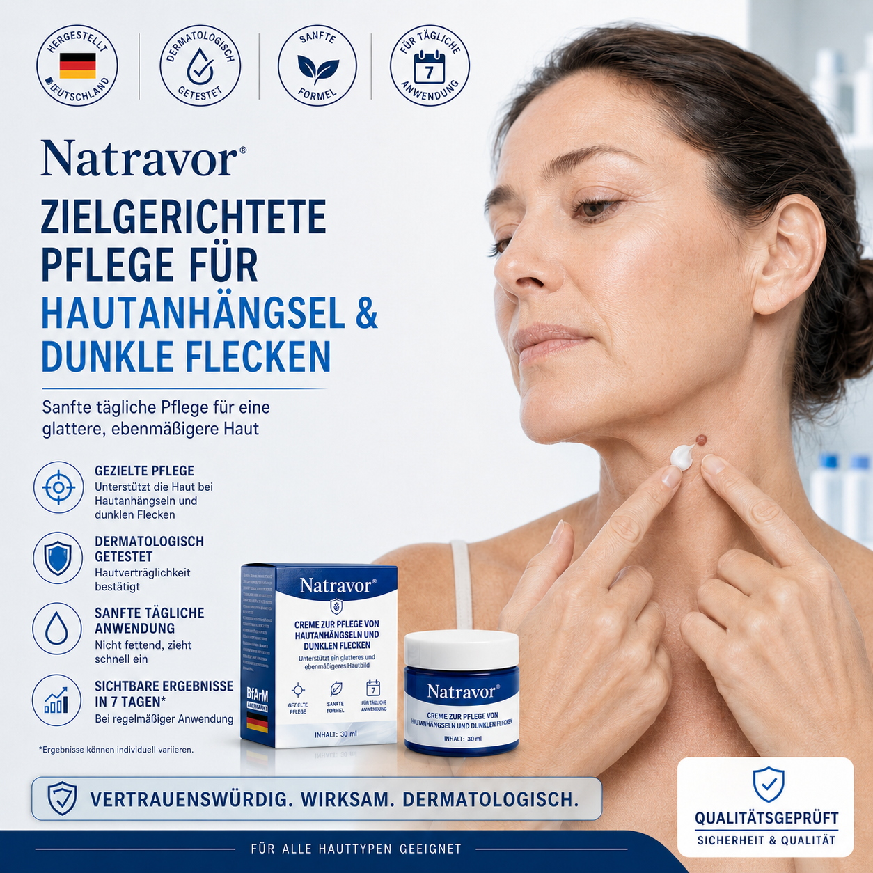 Natravor® 7-Tage-Pflegecreme für Hautanhängsel & Hautflecken (𝐒𝐜𝐡𝐦𝐞𝐫𝐳𝐟𝐫𝐞𝐢𝐞 𝐅𝐨𝐫𝐦𝐞𝐥 – 𝐨𝐡𝐧𝐞 𝐍𝐚𝐫𝐛𝐞𝐧)