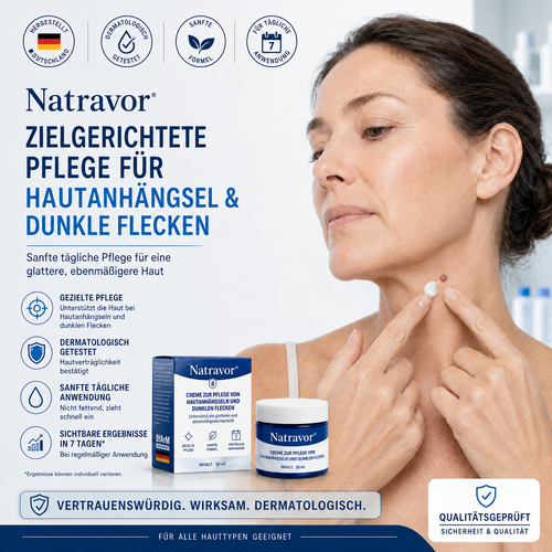 Natravor® 7-Tage-Pflegecreme für Hautanhängsel & Hautflecken (𝐒𝐜𝐡𝐦𝐞𝐫𝐳𝐟𝐫𝐞𝐢𝐞 𝐅𝐨𝐫𝐦𝐞𝐥 – 𝐨𝐡𝐧𝐞 𝐍𝐚𝐫𝐛𝐞𝐧)